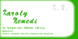 karoly nemedi business card