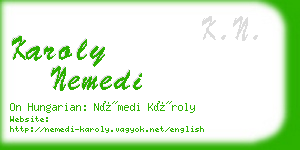karoly nemedi business card